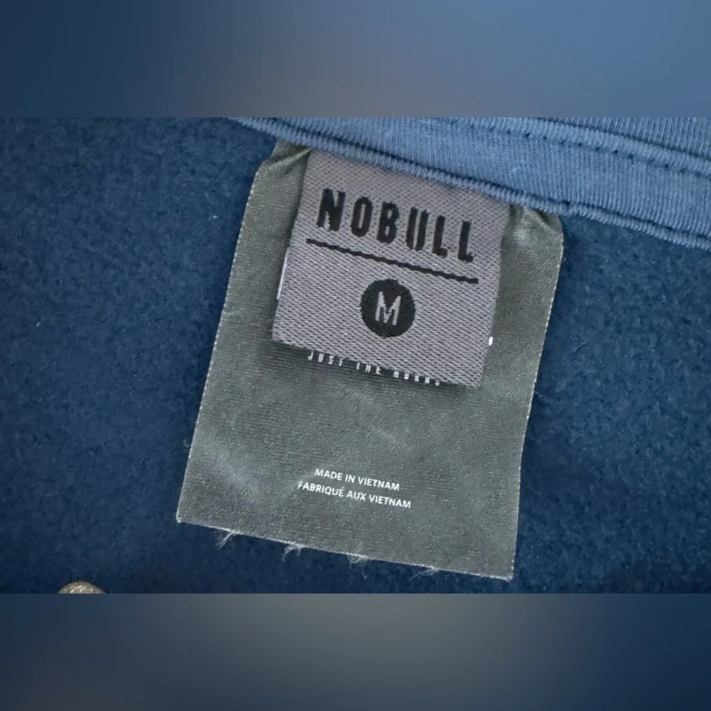 NOBULL Crew Neck Fleece Lined Sweater, Teal - Size Medium - Picture 5 of 5